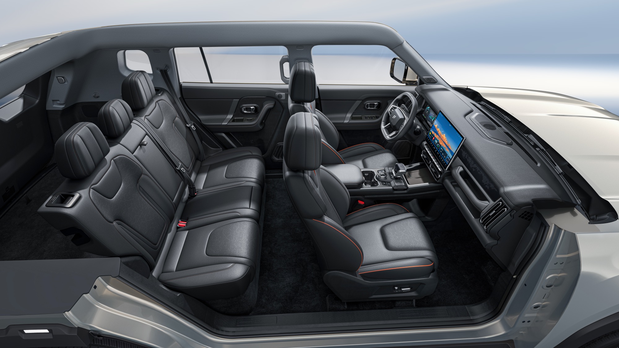 Spacious passenger area