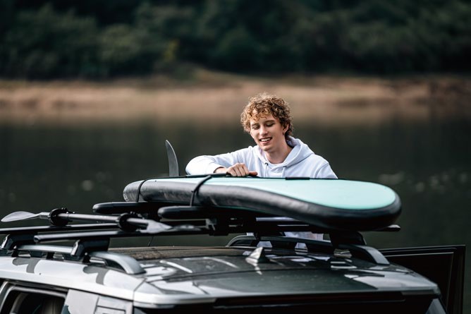 Paddleboard lake